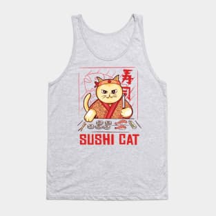 Sushi Cat Chef Tank Top